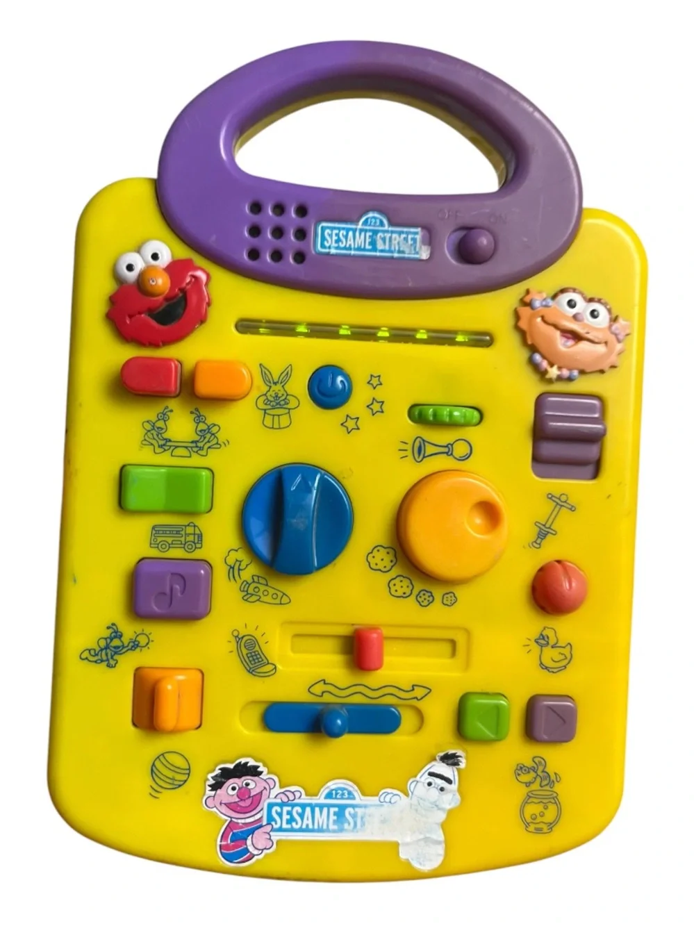 RARE 2000 SESAME STREET‎ ELECTRONIC TOY GIGGLE SOUND STATION BOARD TODDLER